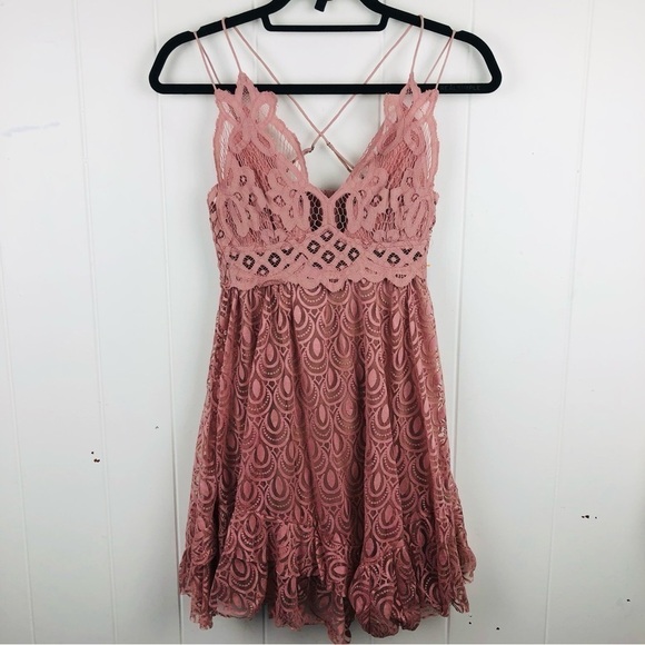 Free People Womens Adella Burnout Slip Dress Small - Picture 4 of 12